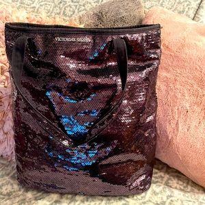 Black Sequin Victoria Secret Bag